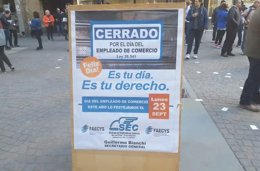 En medio de una "coyuntura difícil", el lunes se celebra el Día del Empleado de Comercio