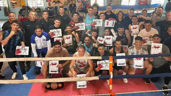 La Unidad 37 fue sede de una exhibición de boxeo