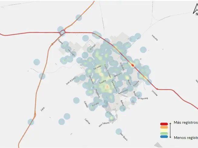 El mapa general para el período julio-septiembre.