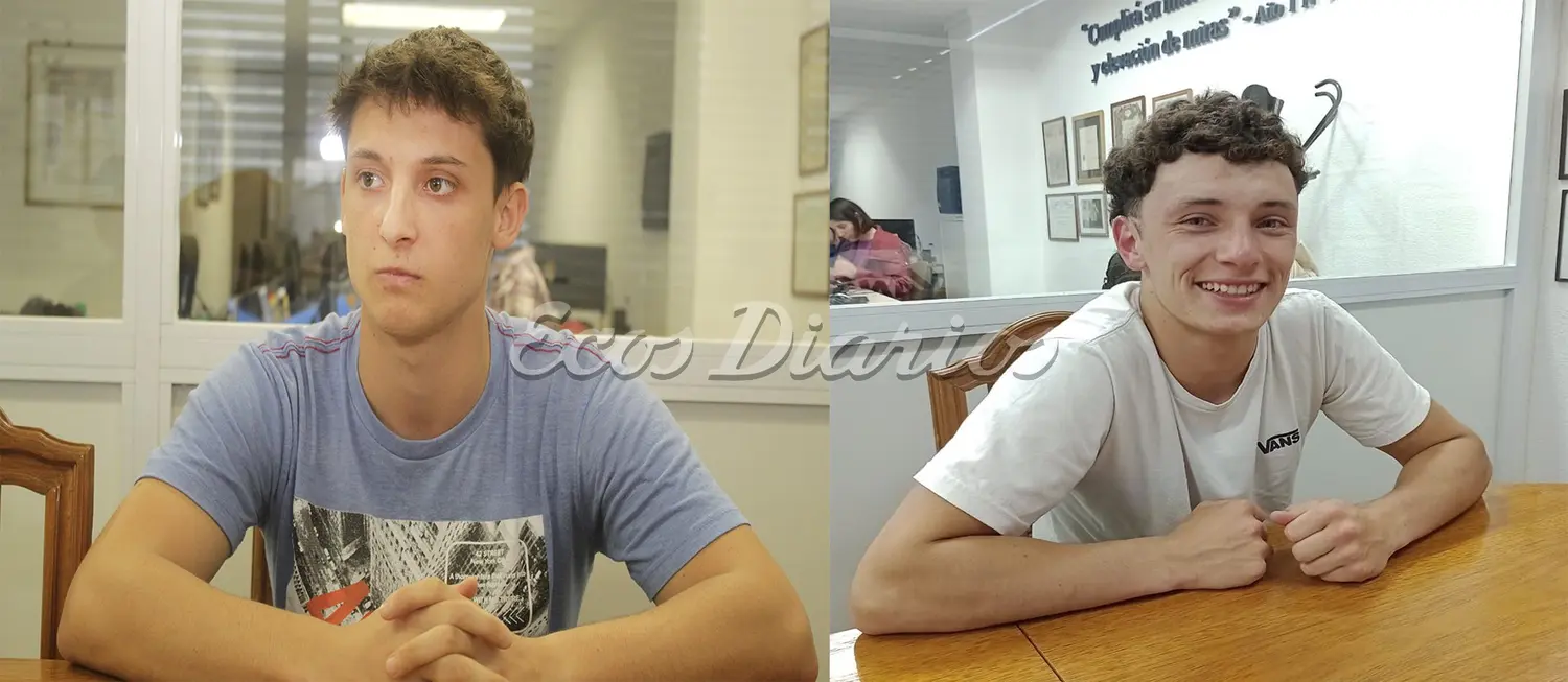 Joaquín Argüello (Rivadavia) a la izquierda y Simón Rodríguez (Basko) a la derecha.