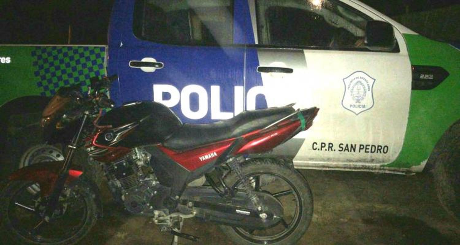 Detuvieron a un hombre con una moto robada