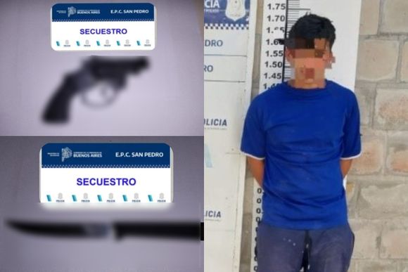 Aprehendido con una réplica de arma de fuego tras resistirse a ser identificado