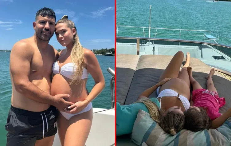 Sofía Calzetti y Kun Agüero mostraron imágenes en familia compartiendo los últimos días antes del dar a luz