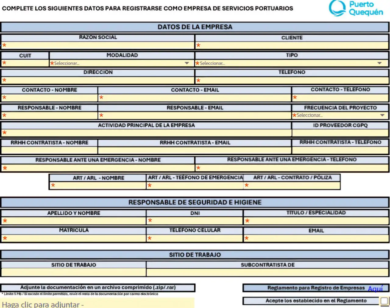 Digitalización del formulario de inscripción
