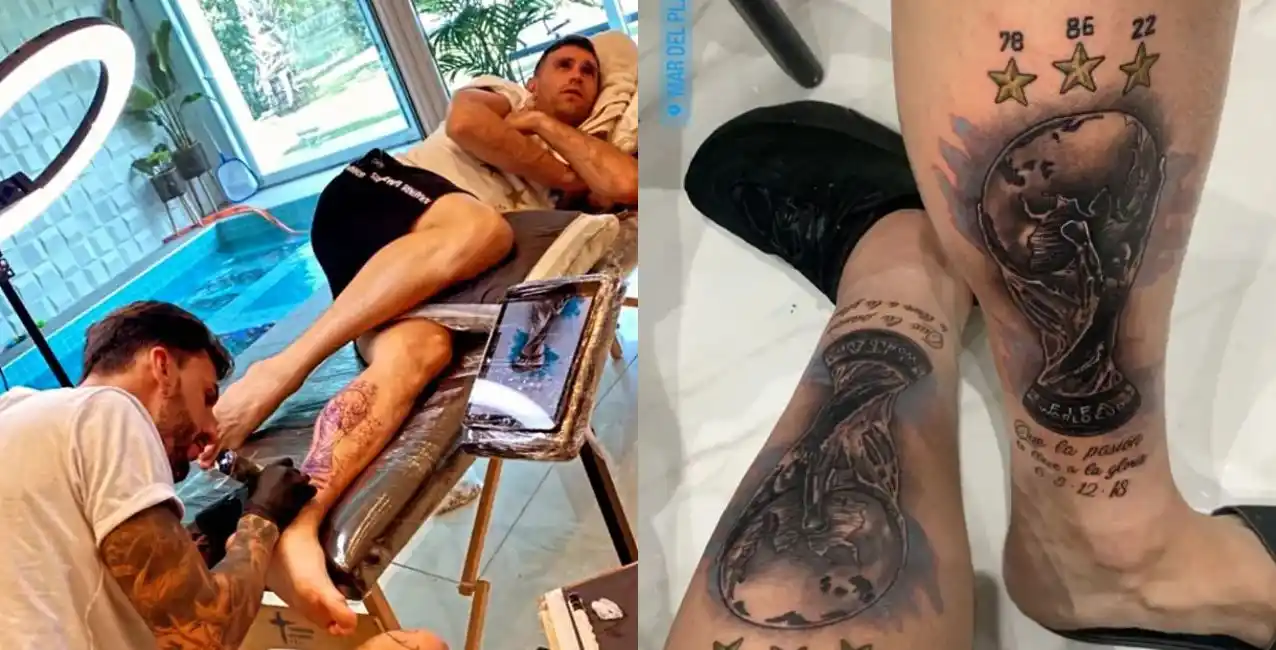 El emocionante tatuaje de la Copa del Mundo que se hizo “Dibu” Martínez