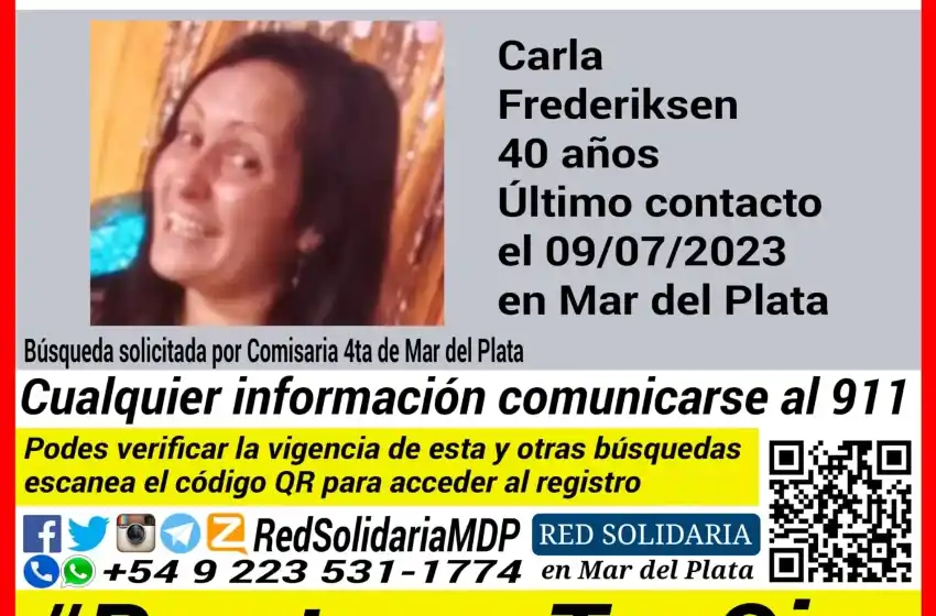 Buscan a una mujer de 40 años en Mar del Plata
