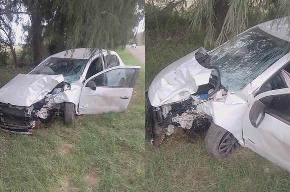 Un joven perdió el control de su vehículo y chocó contra un árbol en San Carlos Centro