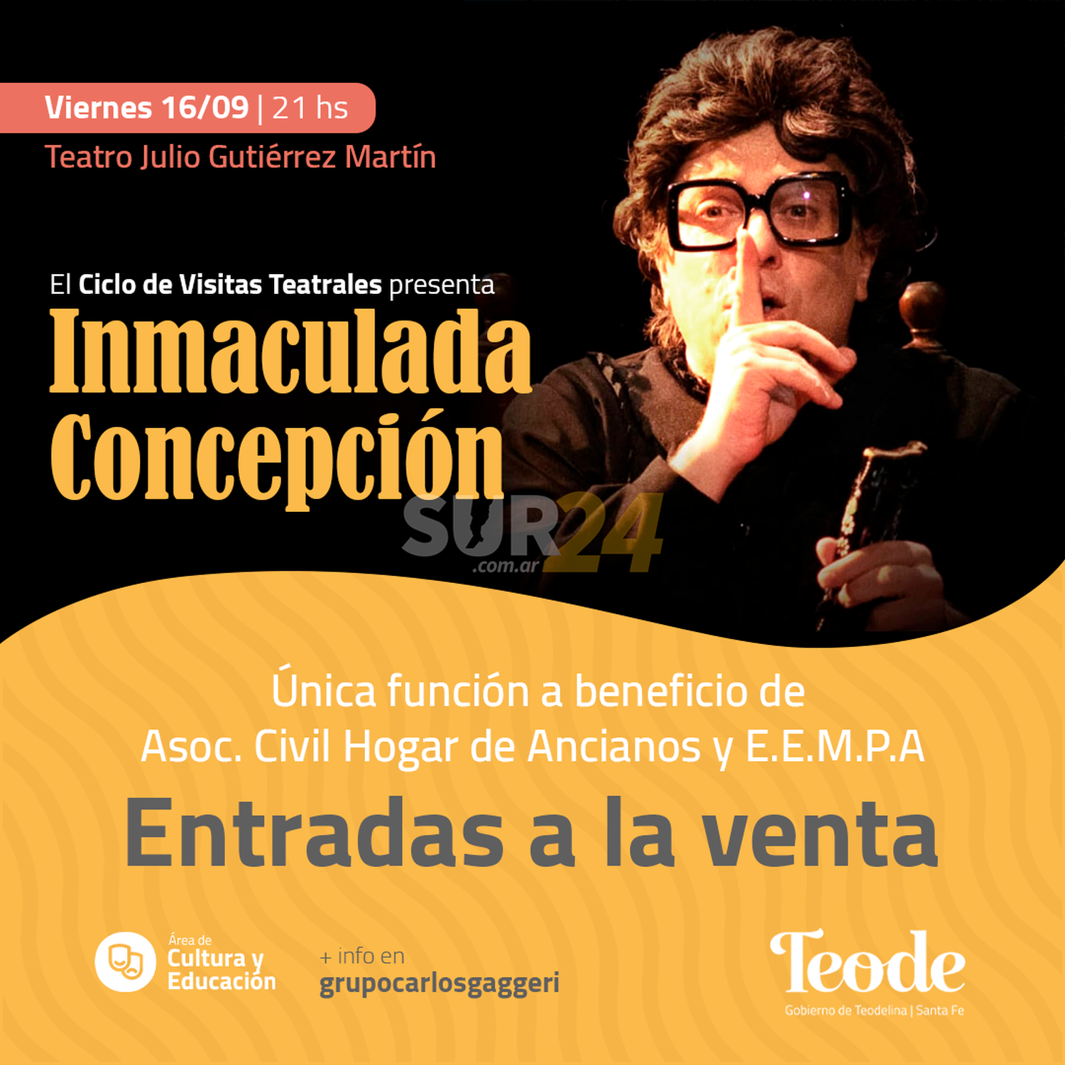 La obra teatral “Inmaculada Concepción” se presentará en Teodelina 