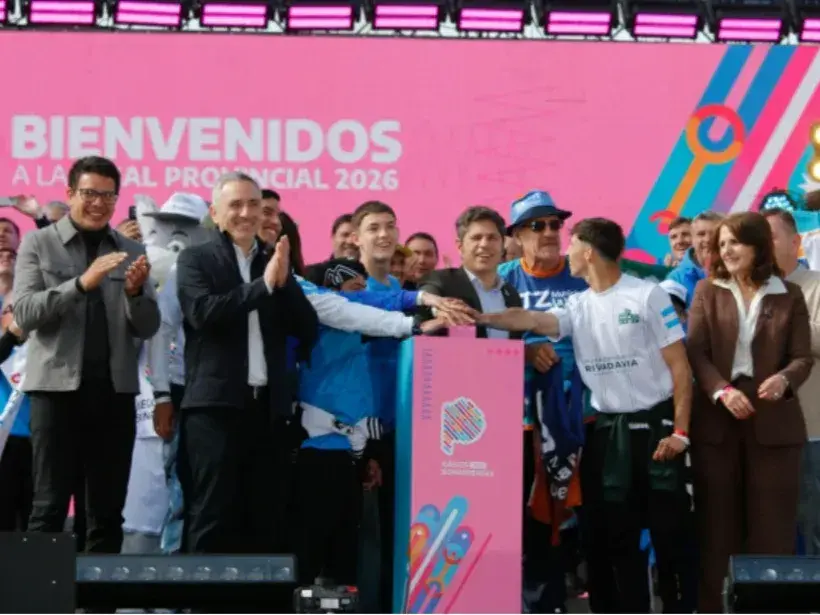 El gobernador Axel kicillof encabezó el acto de apertura que se llevó a cabo el lunes por la tarde. PH: agencia.