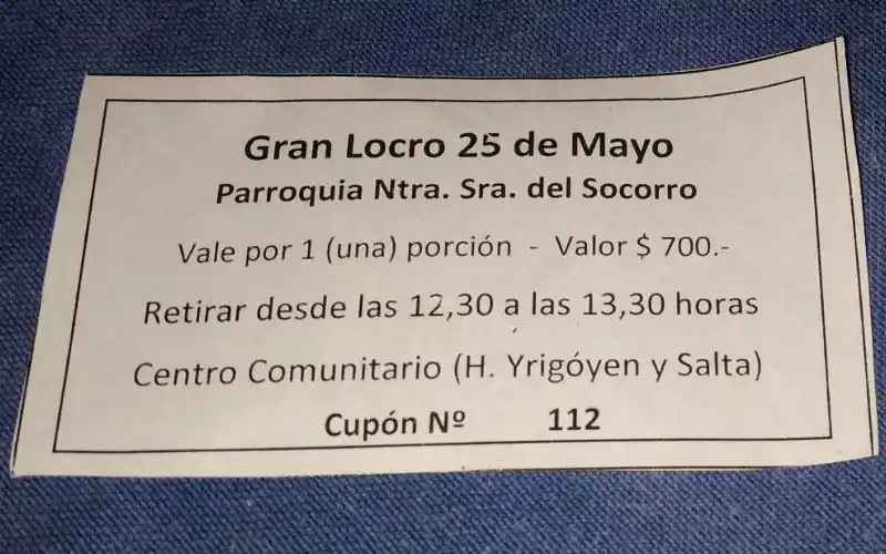 La comunidad del Socorro organiza un gran locro para el 25 de Mayo