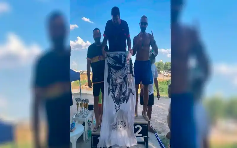 Nadador de Santa Lucía se subió al podio