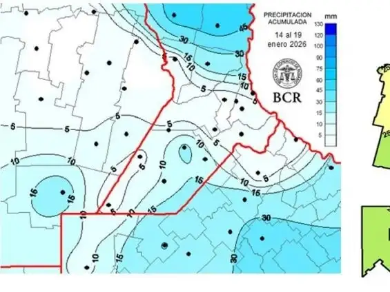 Los mapas de lluvia generan preocupación por el impacto de la falta de lluvias en los rendimientos.