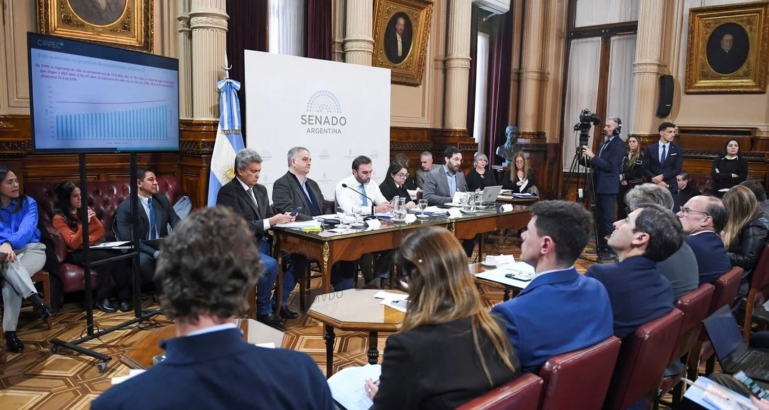 El Senado retomó hoy el plenario de comisiones de Presupuesto y Hacienda y de Trabajo y Previsión en el que se discute el proyecto que incrementa los haberes jubilatorios en un 8,1 por ciento y que modifica la fórmula de movilidad, por lo que podría haber dictamen. Crédito: HCSN.