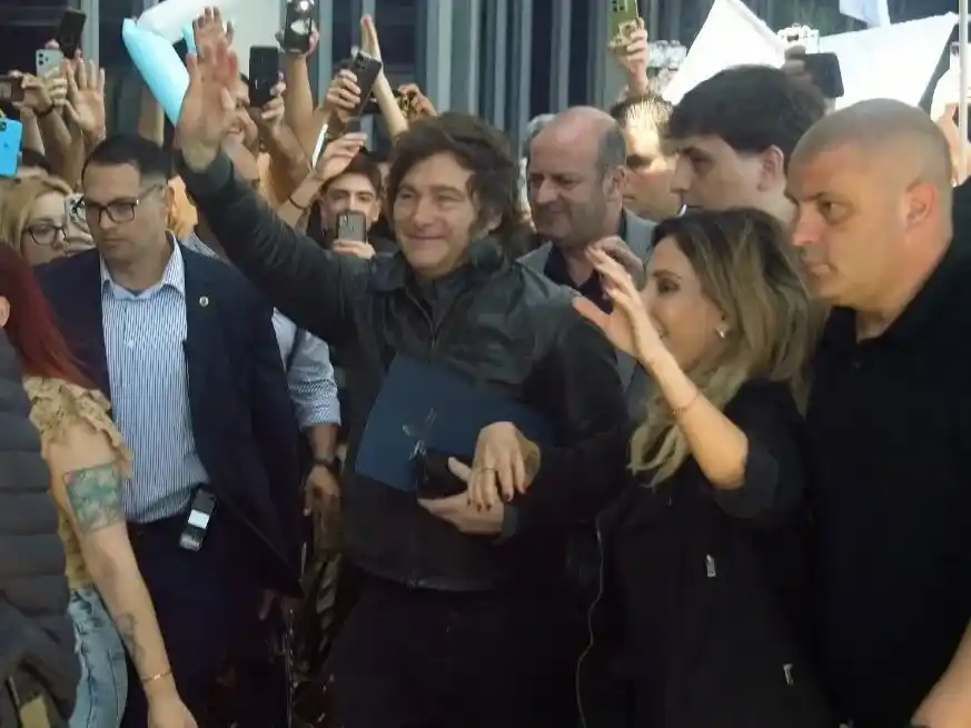 El presidente Javier Milei estuvo en Santa Fe en octubre, en el marco de la campaña electoral.