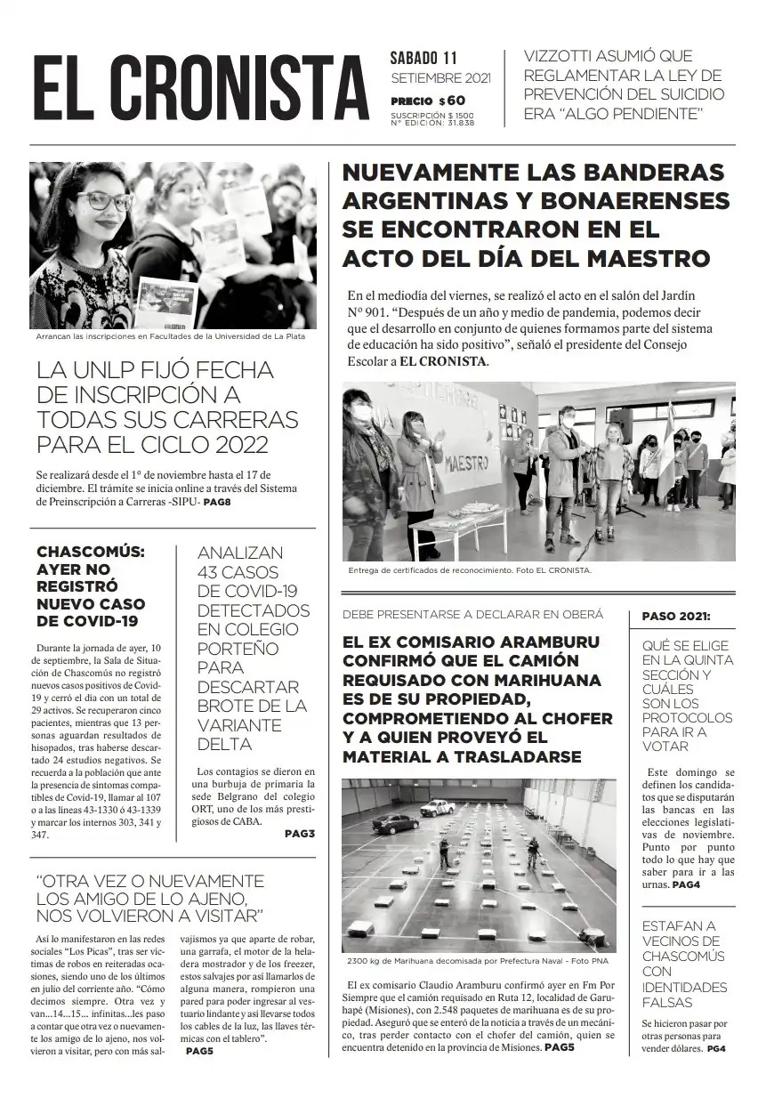 Tapa 11 setiembre 2021