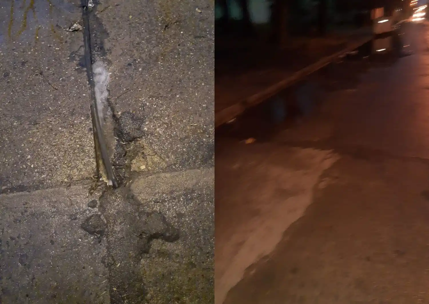 Miguel Porta: vecinos reportan una pérdida de agua en el medio de la calle