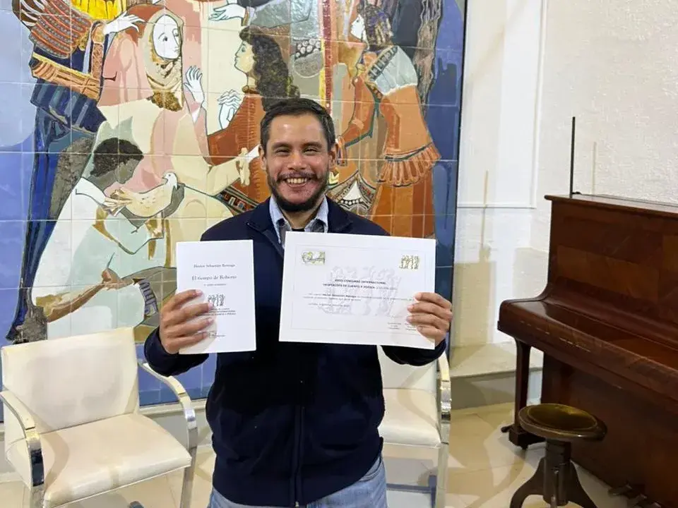 El madariaguense Sebastián Reinaga ganó el primer premio del Concurso Internacional Hespérides de Cuento y Poesía