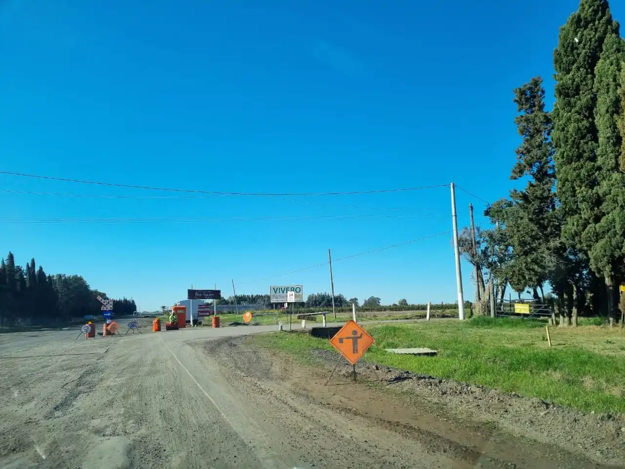 río tala desvío obra ruta 1001