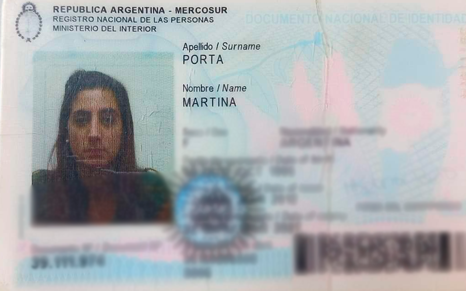 Encontraron el DNI de Martina y está en Osecac