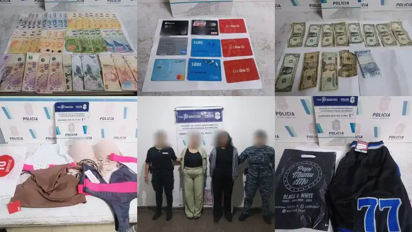 Durante la requisa se secuestraron tarjetas bancarias, prendas de vestir nuevas, $75.910 en efectivo y 35 dólares estadounidenses.