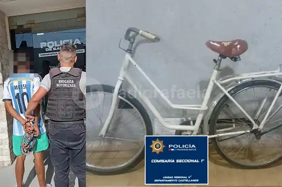 Interceptaron a un sujeto con una bicicleta denunciada como robada