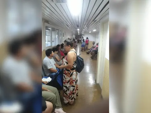 Esta es la fila para rayos y ecografía