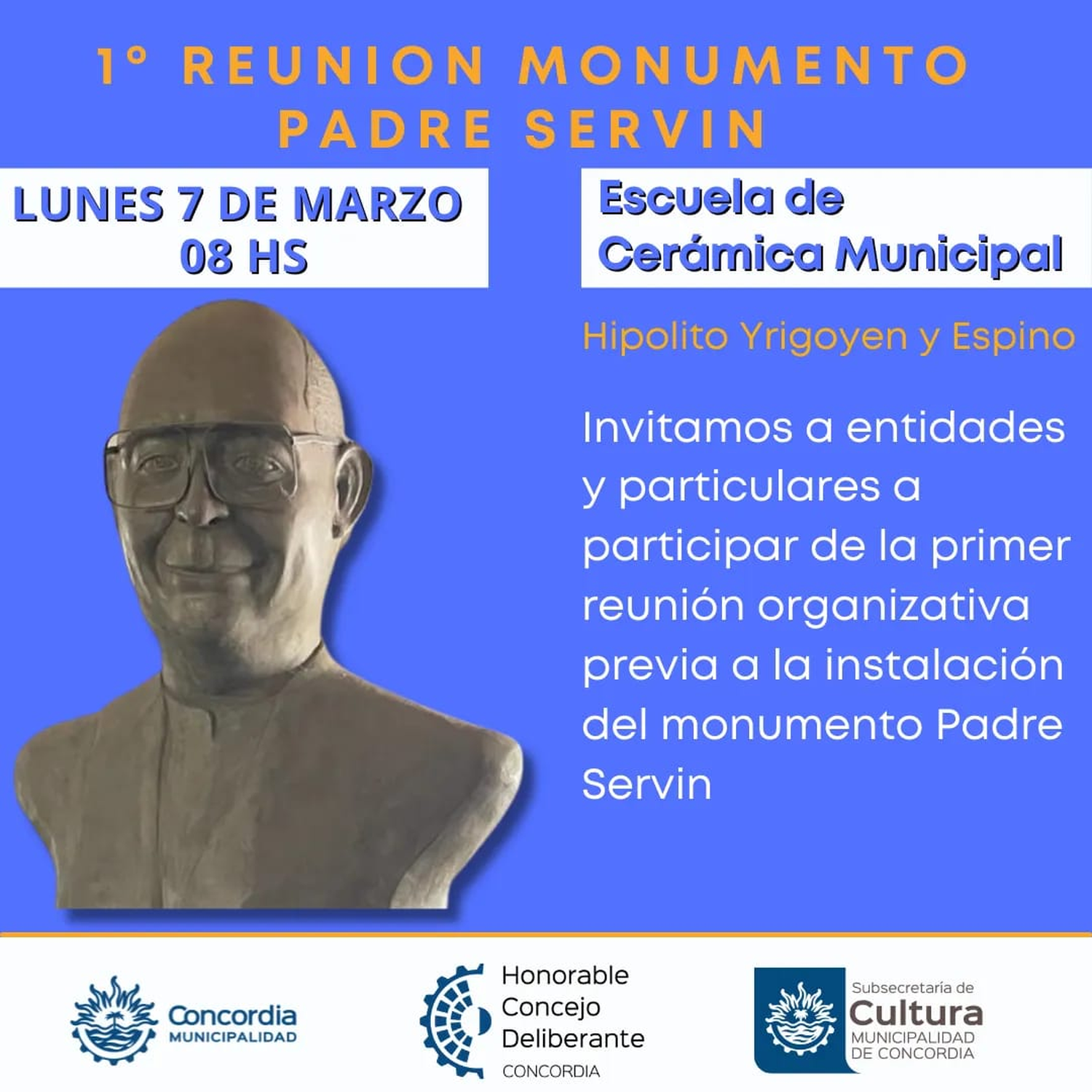 Realizan reunión por el emplazamiento del monumento al Padre Servín