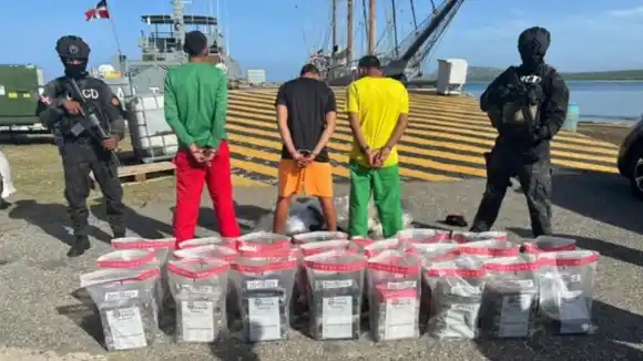 República Dominicana captura a tres venezolanos con 134 paquetes de presunta cocaína