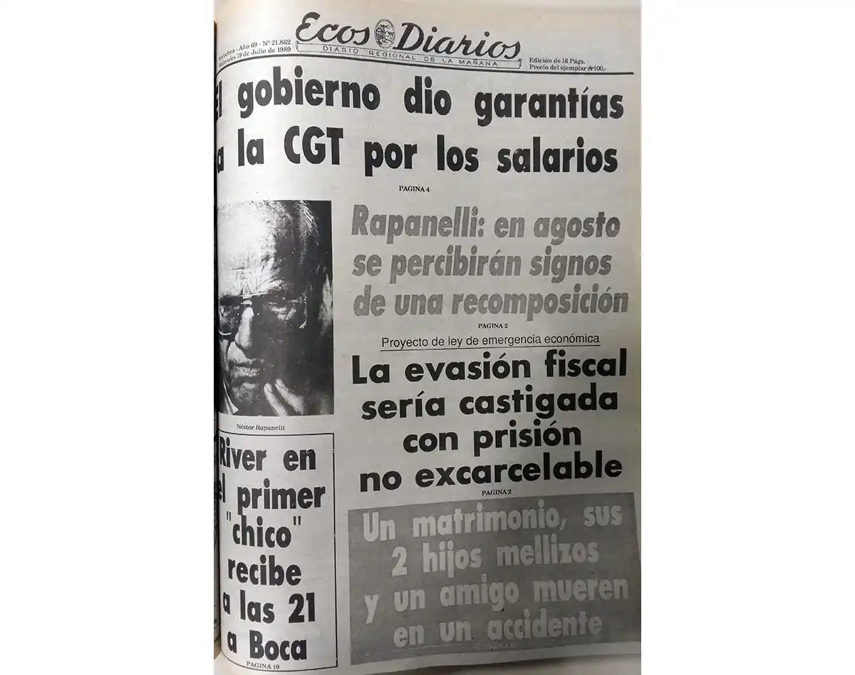 Miércoles 19 de julio de 1989