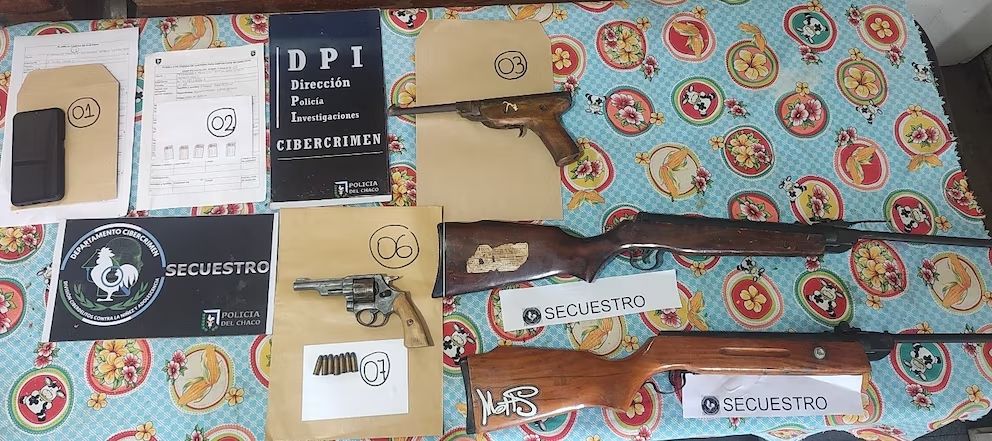 Lo secuestrado al sospechoso