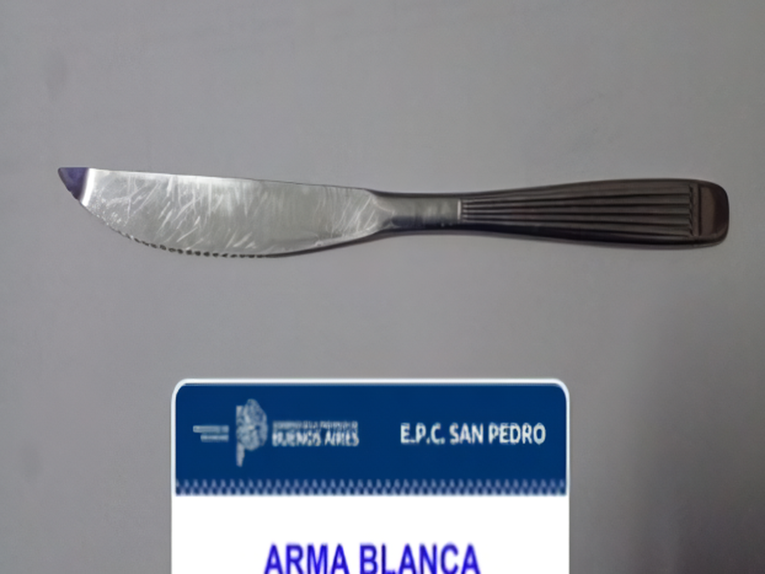 Arma blanca secuestrada