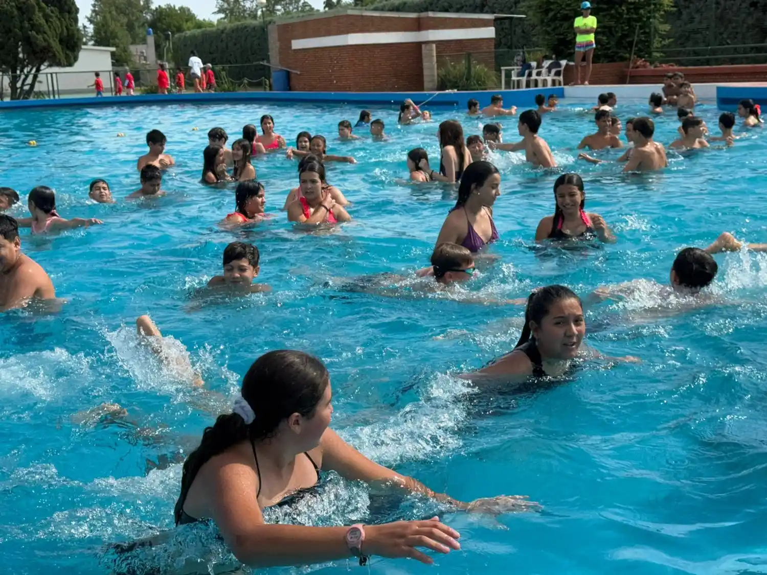 La pileta, gran aliada para las Escuelas de Verano.