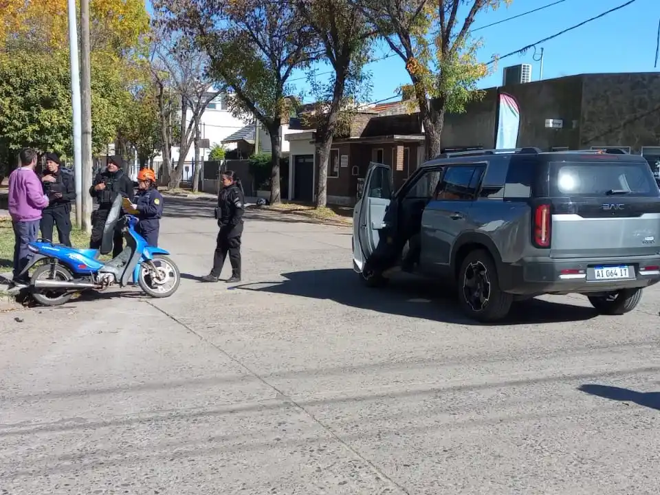 Choque en Italia y 9 de Julio.