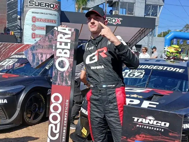 Emiliano Stang , el ganador en Oberá.Foto: Carburando