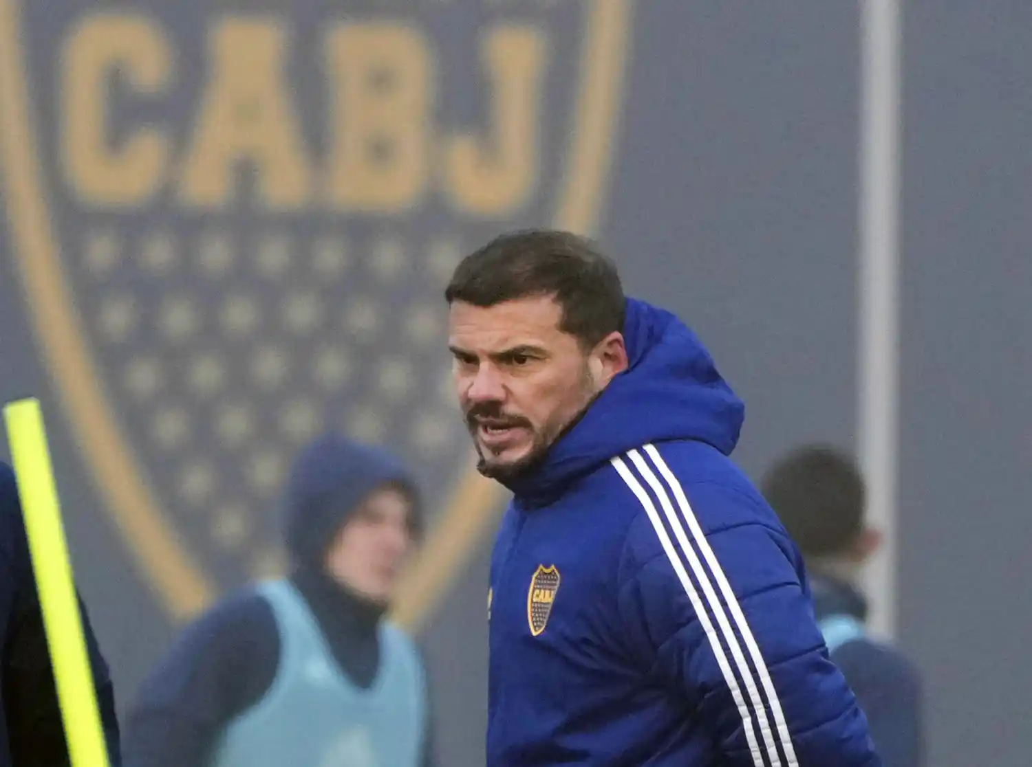 Herrón, al frente de la práctica de Boca.