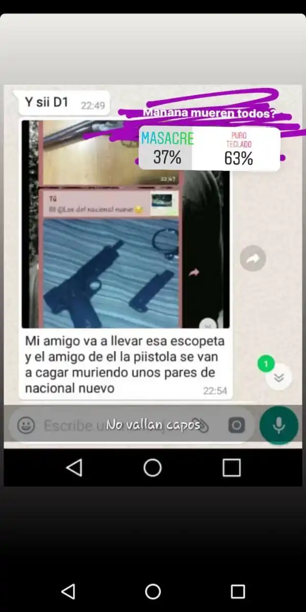Alumnos “pactan duelos" en redes sociales para pelear con armas, manoplas y navajas