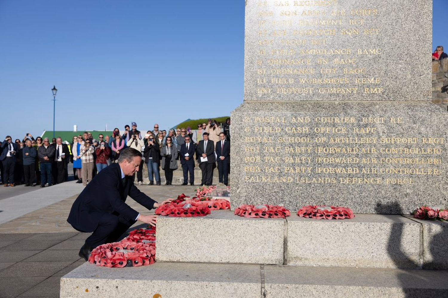 David Cameron en Islas Malvinas