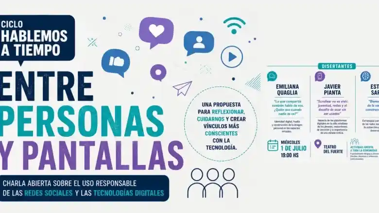 Charla con entrada libre y gratuita, sobre las redes sociales