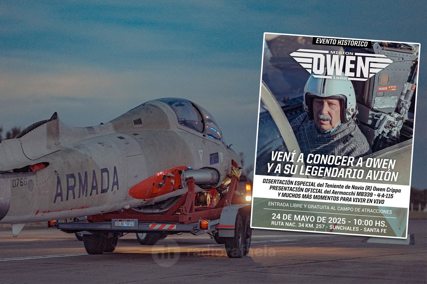 El histórico regreso del avión que le dio pelea a los ingleses en Malvinas: todo listo para terminar la “Misión Owen”