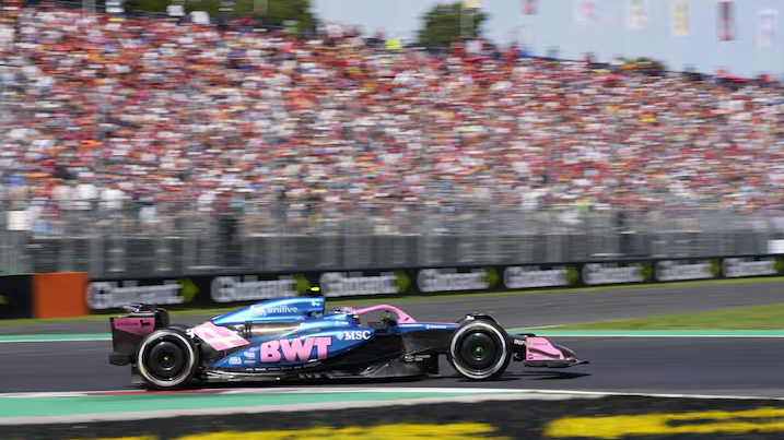 El Alpine de Franco Colapinto, en acción en Monza