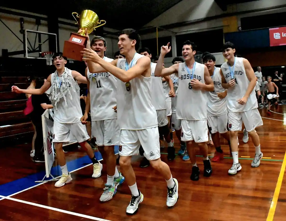 Rosario campeón del U17 Masculino 2024. Foto: Prensa Federación Santafesina de Básquet