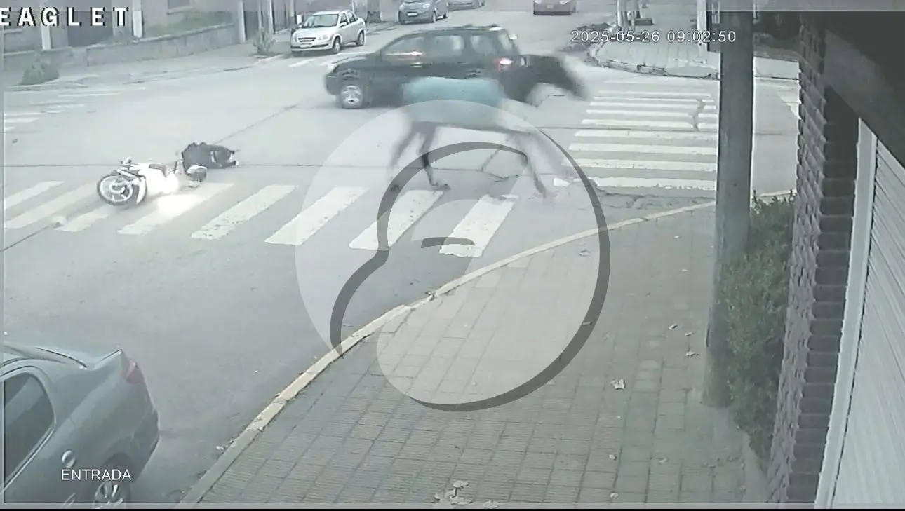 Captura de video del momento del accidente