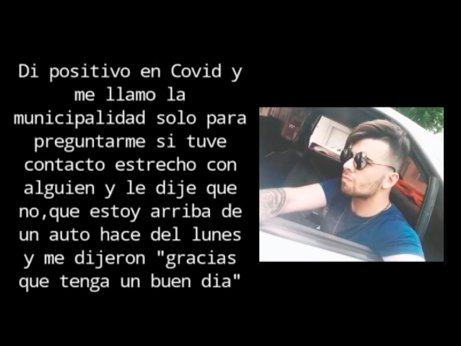 Trasladaron a Córdoba al joven con covid que realizaba la cuarentena en un auto