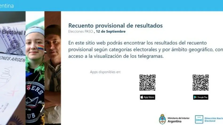 Cuál es la página con los resultados de las PASO 2021