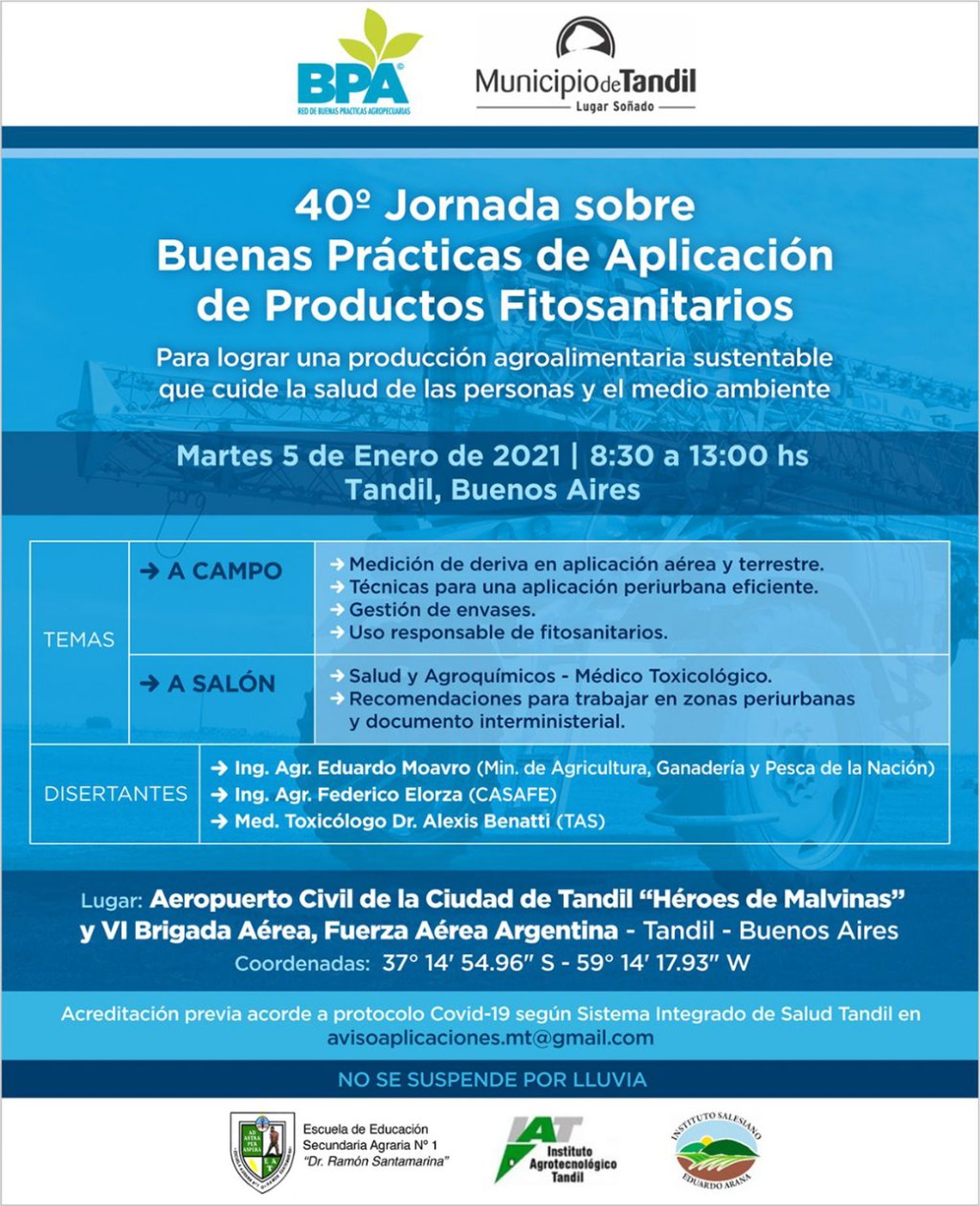 Invitan a evento sobre buenas prácticas agrícolas