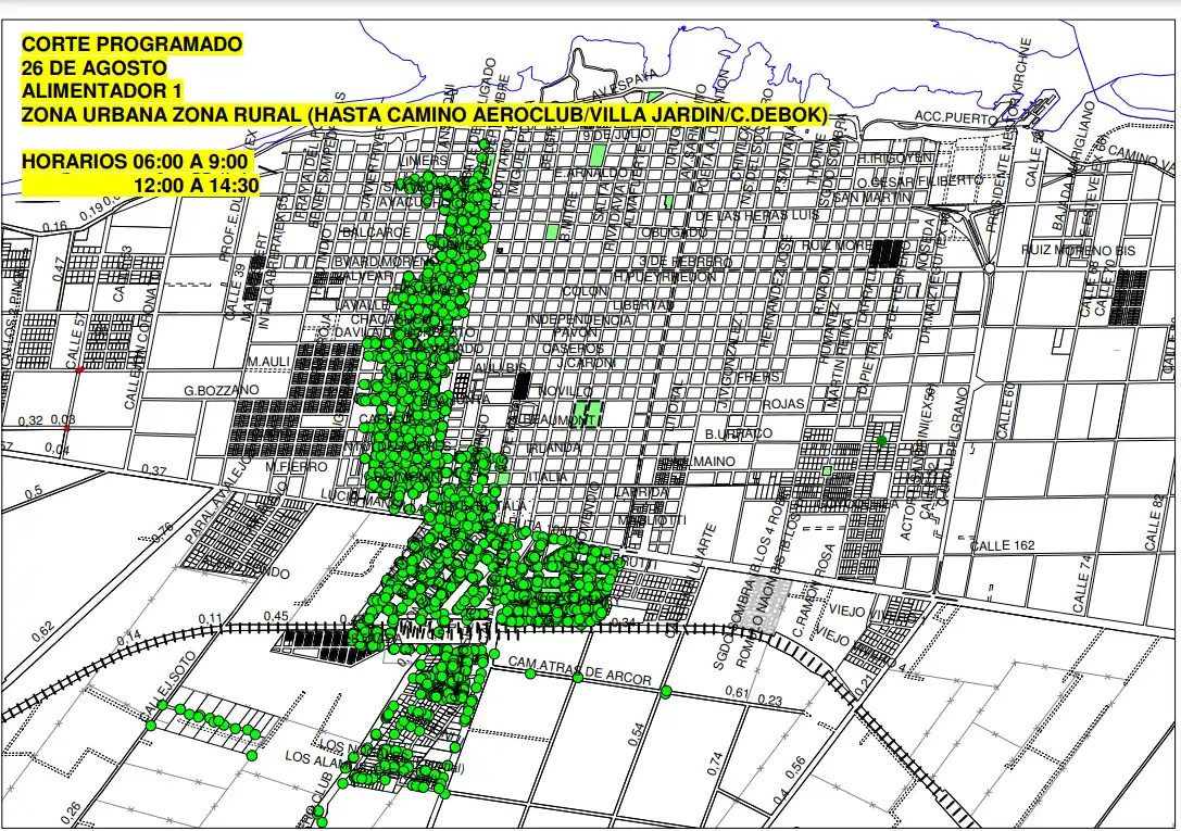 alimentador 1 corte de luz