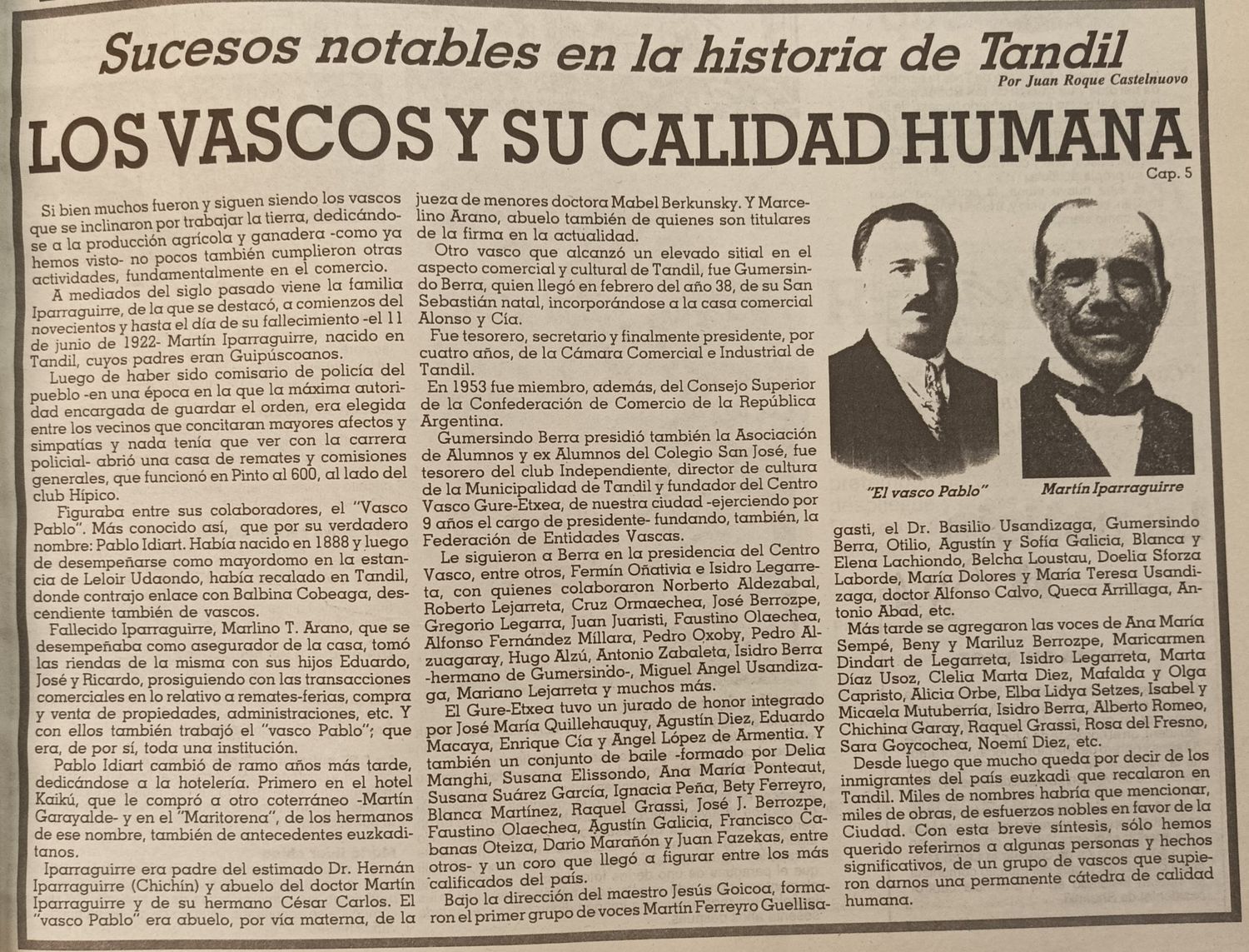 Los vascos y su calidad humana - Cap. 5