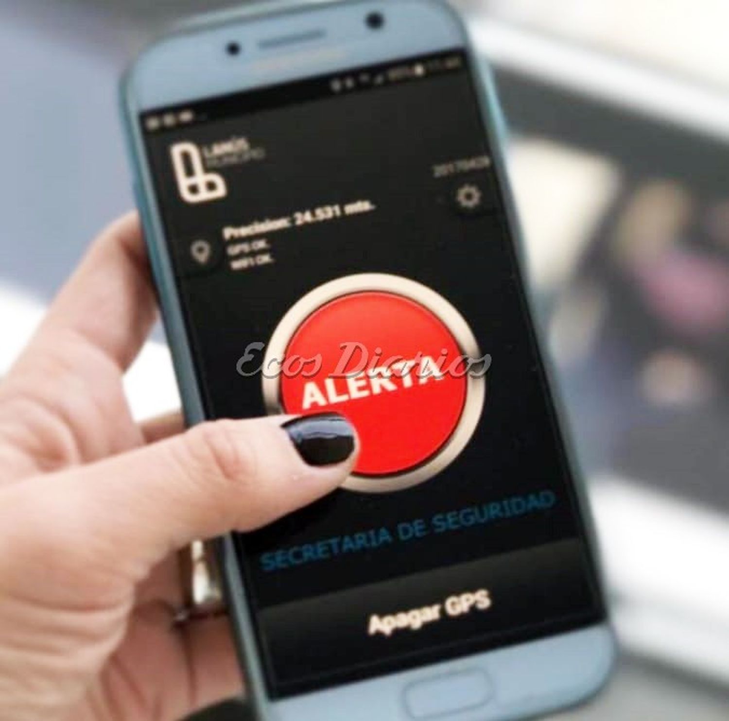 Dispositivo. Botón antipánico en los teléfonos