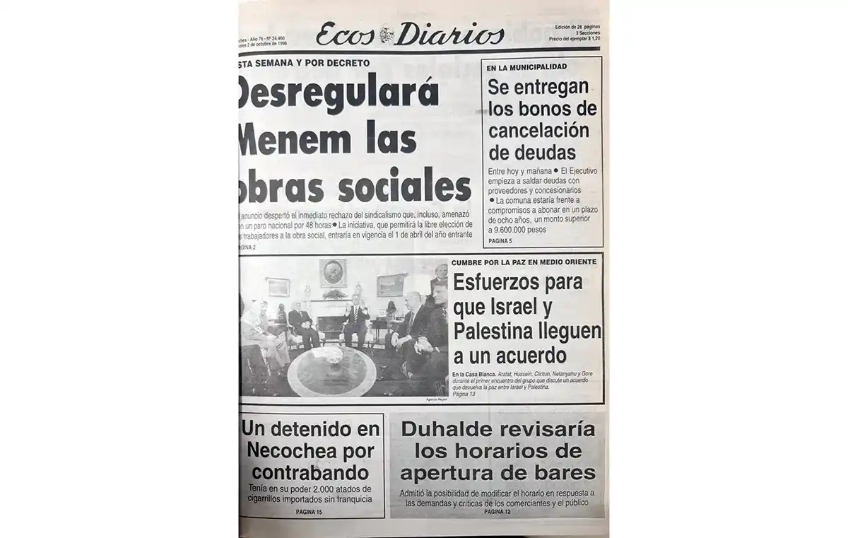 Miércoles 2 de octubre de 1996