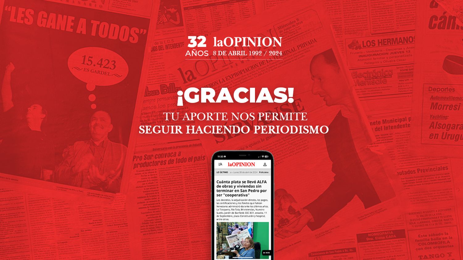Tu aporte nos permite seguir haciendo periodismo.